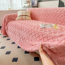 Ljojo™ Super Warm Coral Fleece Sofa Blanket for Winter - Soft & Thick Couch Cover