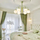 Modern Glass Pumpkin Chandelier for Dining Room Living Room Bedroom Hanging Lamp by Ljojo
