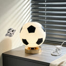 LED Football Glass Table Lamp for Dorm Bedroom Decor by Ljojo