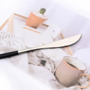 Ljojo 24pcs Stainless Steel Cutlery Set Fork Teaspoon Knife Silverware Flatware