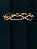 Ljojo Line Art LED Chandelier Modern Designer 3D Curved Pendant Lamp for Home Decor