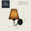 Nordic Fabric Lampshade Wall Lamp E27 LED - Modern Bedroom & Dining Room Lighting by Ljojo