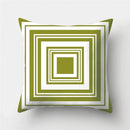 Army Green Geometric Printed Pillowcase by Ljojo for Living Room and Bedroom Decor