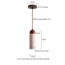 Japanese Wabi-sabi LED Stone Pendant Light for Home Decor | Square Columnar Shape Chandelier