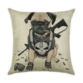 Ljojo Linen Pillowcase: Cartoon Digital Print Pattern for Office, Car, Home Sofa