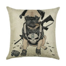 Ljojo Linen Pillowcase: Cartoon Digital Print Pattern for Office, Car, Home Sofa