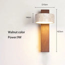 Travertine Wall Lamp Stone Sconce Rotatable for Bathroom Bedroom by Ljojo