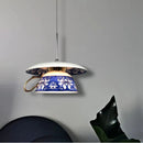 Blue Chinese Style Flower Cup Pendant Lights - Charming Kitchen and Dining Room Decor by Ljojo.
