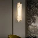 LED Oval Wall Lamp Natural Marble Gold Black Copper Modern Elegant Lighting for Ljojo