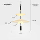 Ljojo LED Saucer Chandelier UFO Pendant Lights Living Room Dining Bar Decor