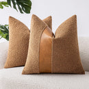Faux Leather Textured Accent Pillow Cover in 9 Colors by Ljojo