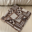 Ljojo 4-Layer Cotton Gauze Fringed Blanket for Spring & Summer