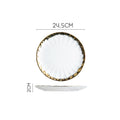 Ljojo Light Luxury Ceramic Dinner Plate for Steaks, Noodles, Fruits, and Dim Sum