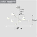 Ljojo Modern Rotate LED Chandelier for Living Room Dining Office Black Pendant Lights