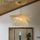 Japanese Wabi Sabi Rattan Pendant Light LED Chandelier by Ljojo for Elegant Home Decor