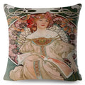 Beige Art Nouveau Gallery Cushion Cover for Home Decor - Ljojo