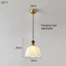 French Medieval Bedroom Chandelier Wood Fabric Pendant Lighting by Ljojo