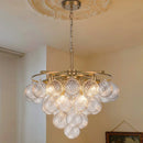 Ljojo Tiered Bubble Chandelier Led Pendant Light Modern Luxury Glass Ball Hanging Lamp
