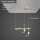 Ljojo Minimalist Iron Acrylic LED Chandelier Designer Lighting for Restaurant & Living Room