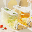 Ljojo 4L Plastic Beverage Dispenser with Faucet for Refrigerator