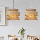 Vintage Wabi Sabi Hemp Rope Chandelier Pendant Light for Cafe and Dining Room by Ljojo
