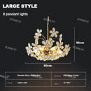 Crystal Chandelier Pendant Light American Retro Bedroom Hanging Lamp by Ljojo