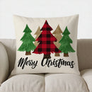 Ljojo Merry Plaid Pattern Pillow Cover for Sofa, Bedroom, Car