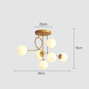 Ljojo Luxury Magic Bean Glass Chandelier Pendant Light LED for Home Decor