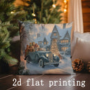 Christmas Scenes Pillow Covers by Ljojo - Festive Prints for Sofa, Bedroom, Car