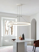 Modern Black LED Pendant Lamp Ring Chandelier Lighting Fixture by Ljojo for Living Room Kitchen Dining Bedroom