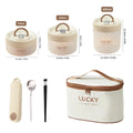 Ljojo Leak-proof Bento Box : Transparent Microwave Safe Lunch Box With Handle