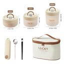 Ljojo Leak-proof Bento Box : Transparent Microwave Safe Lunch Box With Handle