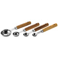 Ljojo Measuring Spoons & Cups Set Wood Handle Stainless Steel Baking Tools