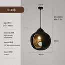 Ljojo Modern Black White LED Pendant Light Ceiling Hanging Lamp Home Decor