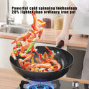 Ljojo 32cm Traditional Iron Wok Pan Non-stick High Quality Frying Cookware