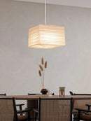 Wabi Sabi Style Square Rice Paper Led Pendant Lights Chandelier by Ljojo