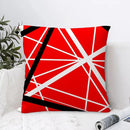 Geometric Red & Black Abstract Pillow Covers by Ljojo