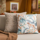 Ljojo Leopard Printed Velvet Cushion Cover 45x45cm Burnt Orange Knot Home Decor