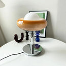 Ljojo Metal Base Tart Lamp Shade for Bedroom, Bedside, Study - Small Table Lamp
