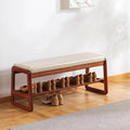 Ljojo™ Shoe Storage Bench with Cushioned Seat - Beige, 39.4"