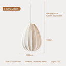 Wabi-Sabi Pleated Fabric Pendant Lights for Dining Room by Ljojo - Elegant E27 Chandelier Lighting
