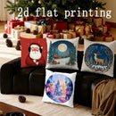 Christmas-themed Digital Printed Pillow Covers by Ljojo - Perfect for Sofa, Bedroom, Car