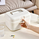 Ljojo Medicine Storage Box: Large Capacity Portable Organizer for Home Emergency.