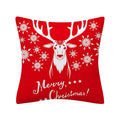 Ljojo Merry Christmas Print Sofa Cushion Decoration Pillowcase