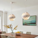 Ljojo Globe Waves Cream LED Pendant Lights | Stylish Nordic Chandeliers Home Decor