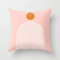 Ljojo Minimal Line Abstract Sun Pattern Plush Pillow Case