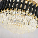42 inch Dimmable LED Crystal Ceiling Fan Light Modern Retractable Fandelier for Bedroom by Ljojo