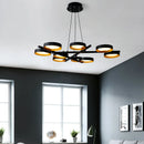Ljojo Metal Acrylic LED Chandelier Modern Pendant Light Living Room Wall Lamp