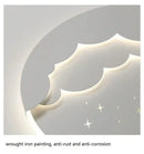 Ljojo LED Cloud Stars Moon Wall Lamp for Kids' Room and Bedroom Aesthetic Lighting