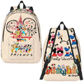 Ljojo Mickey Mouse Canvas Backpack: Large Capacity School Bag for Kids